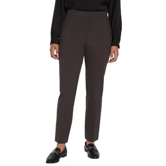 Banana Republic Ladies Ponte Pants, Straight Leg, Stretch, Brown, Size 10 NWT - Picture 1 of 15